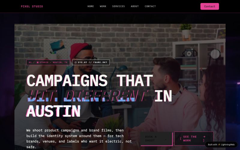 Pixel Studio — AI-generated photography studio website