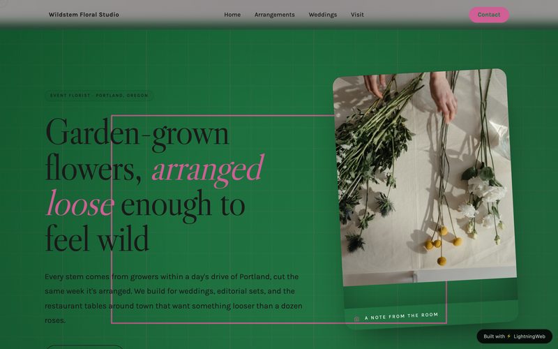 Wildstem Floral Studio — AI-generated florist website